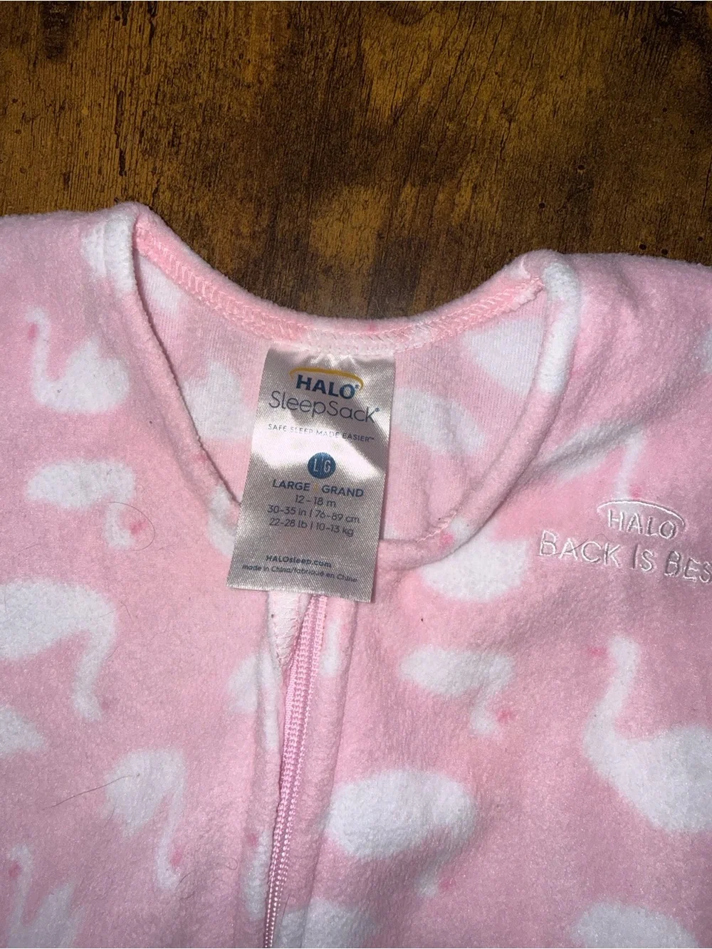 Carter's Pink Swan Sleeveless Sleep Sack with Front Zipper